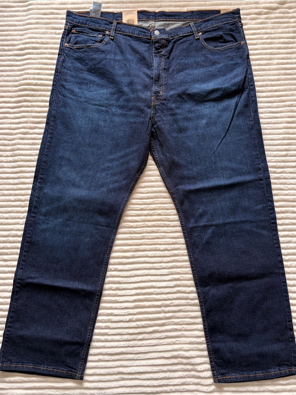 Levi's 505 Men's 48x32 Straight Dark Blue Denim Jeans NWT